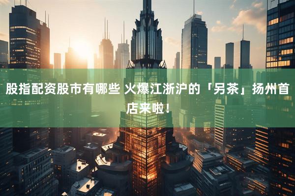 股指配资股市有哪些 火爆江浙沪的「另茶」扬州首店来啦！